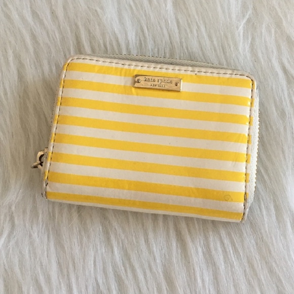 kate spade Handbags - Small Kate Spade Yellow & White Wallet